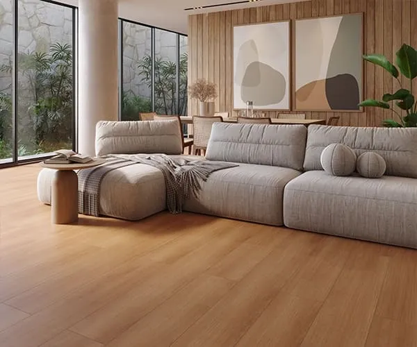 Ambiente — piso vinílico Cumaru