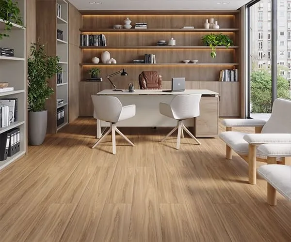 Ambiente — piso vinílico Freijó